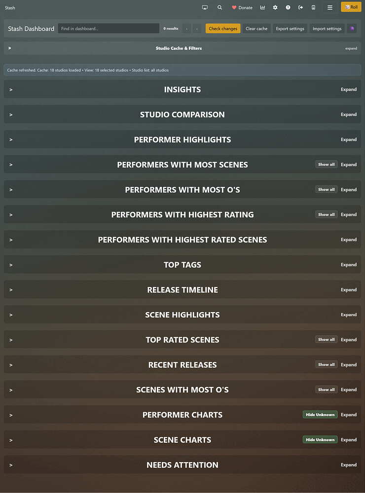 Stash Dashboard - Plugins - Stash Forum