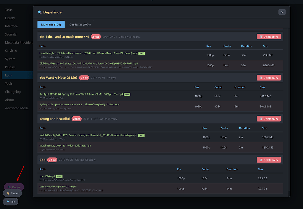 DupeFinder - Plugins - Stash Forum