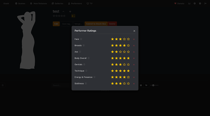 rating modal