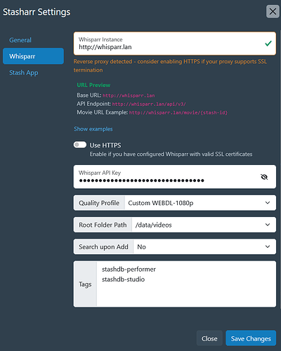 Settings Modal