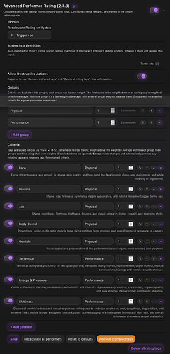 settings panel